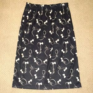 Vintage Bow and Ribbon Print Slip skirt
